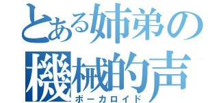 とある姉弟の機械的声（ボーカロイド）