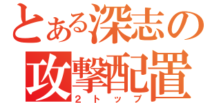 とある深志の攻撃配置（２トップ）