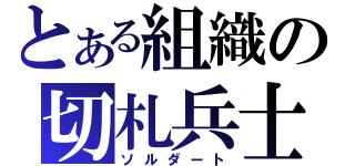 とある組織の切札兵士（ソルダート）