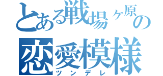 とある戦場ヶ原の恋愛模様（ツンデレ）