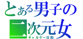 とある男子の二次元女子（ギャルゲー日和）