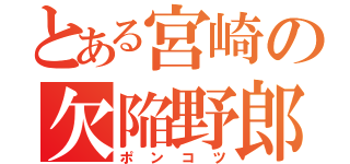 とある宮崎の欠陥野郎（ポンコツ）