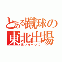 とある蹴球の東北出場（思いを一つに）