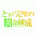 とある完璧の黄金練成（アルス＝マグナ）