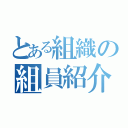 とある組織の組員紹介（）