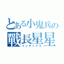 とある小鬼兵の戰長星星（インデックス）