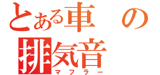 とある車の排気音（マフラー）
