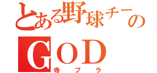 とある野球チームのＧＯＤ（寺ブラ）