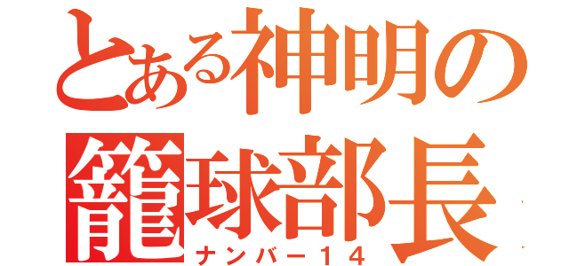 とある神明の籠球部長（ナンバー１４）