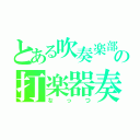 とある吹奏楽部の打楽器奏者（なっつ）