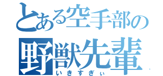 とある空手部の野獣先輩（いきすぎぃ）