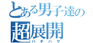 とある男子達の超展開（ハチハヤ）