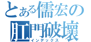 とある儒宏の肛門破壞（インデックス）