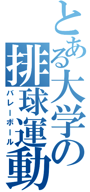 とある大学の排球運動（バレーボール）