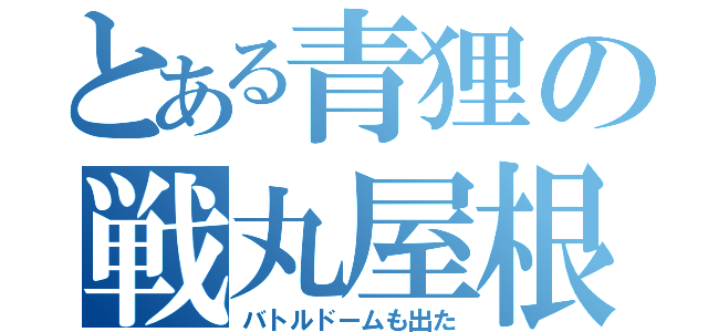 とある青狸の戦丸屋根（バトルドームも出た）