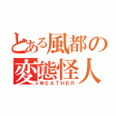 とある風都の変態怪人（ＷＥＡＴＨＥＲ）