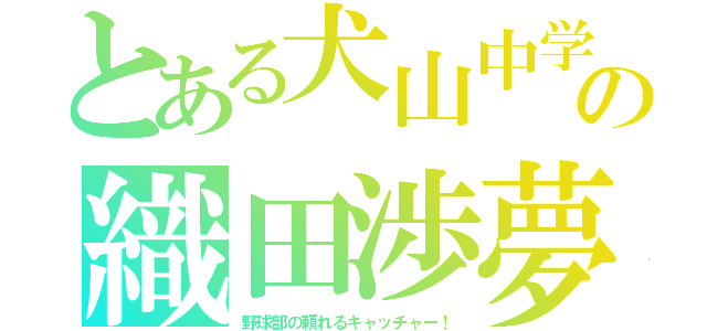 とある犬山中学の織田渉夢（野球部の頼れるキャッチャー！）