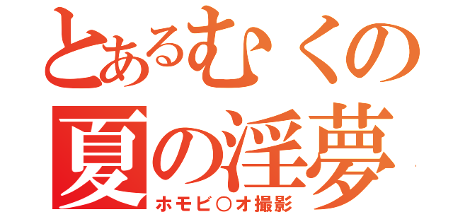 とあるむくの夏の淫夢（ホモビ○オ撮影）