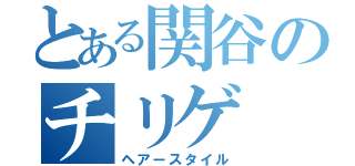 とある関谷のチリゲ（ヘアースタイル）