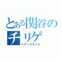 とある関谷のチリゲ（ヘアースタイル）