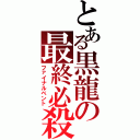 とある黒龍の最終必殺（ファイナルベント）