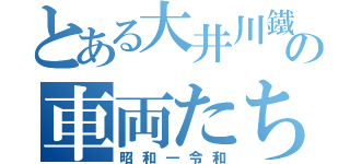 とある大井川鐵道の車両たち（昭和―令和）