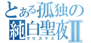 とある孤独の純白聖夜Ⅱ（クリスマス）