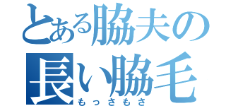 とある脇夫の長い脇毛（もっさもさ）