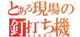 とある現場の釘打ち機（ネイルガン）