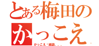 とある梅田のかっこえ〜（かっこえ〜紙袋、、、）