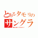 とあるタモリのサングラス（明日も来てくれるかな？）