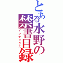 とある水野の禁書目録（インデックス）