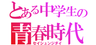 とある中学生の青春時代（セイシュンジダイ）