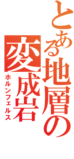 とある地層の変成岩（ホルンフェルス）