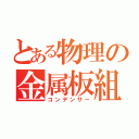 とある物理の金属板組（コンデンサー）