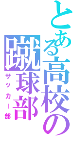 とある高校の蹴球部（サッカー部）