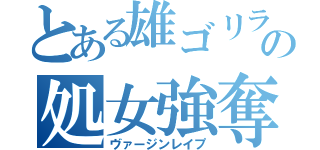 とある雄ゴリラの処女強奪（ヴァージンレイプ）