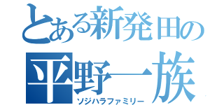 とある新発田の平野一族（ソジハラファミリー）