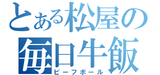 とある松屋の毎日牛飯（ビーフボール）