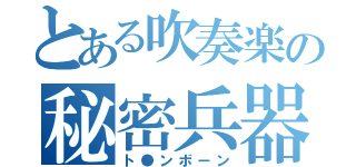 とある吹奏楽の秘密兵器（ト●ンボーン）