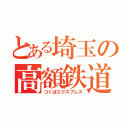 とある埼玉の高額鉄道（つくばエクスプレス）