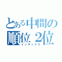 とある中間の順位２位（インデックス）