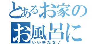 とあるお家のお風呂にはいる（いいゆだな♪）