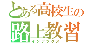 とある高校生の路上教習（インデックス）