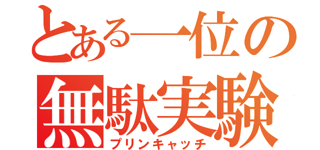 とある一位の無駄実験（プリンキャッチ）