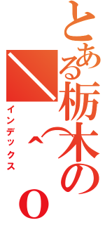 とある栃木の＼（＾ｏ＾）／（インデックス）