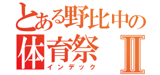 とある野比中の体育祭Ⅱ（インデック）