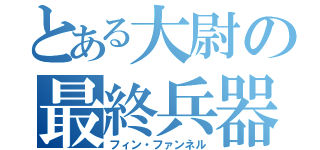 とある大尉の最終兵器（フィン・ファンネル）