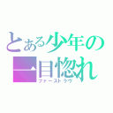 とある少年の一目惚れ（ファーストラヴ）