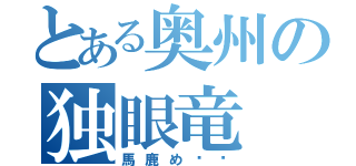 とある奥州の独眼竜（馬鹿め‼︎）